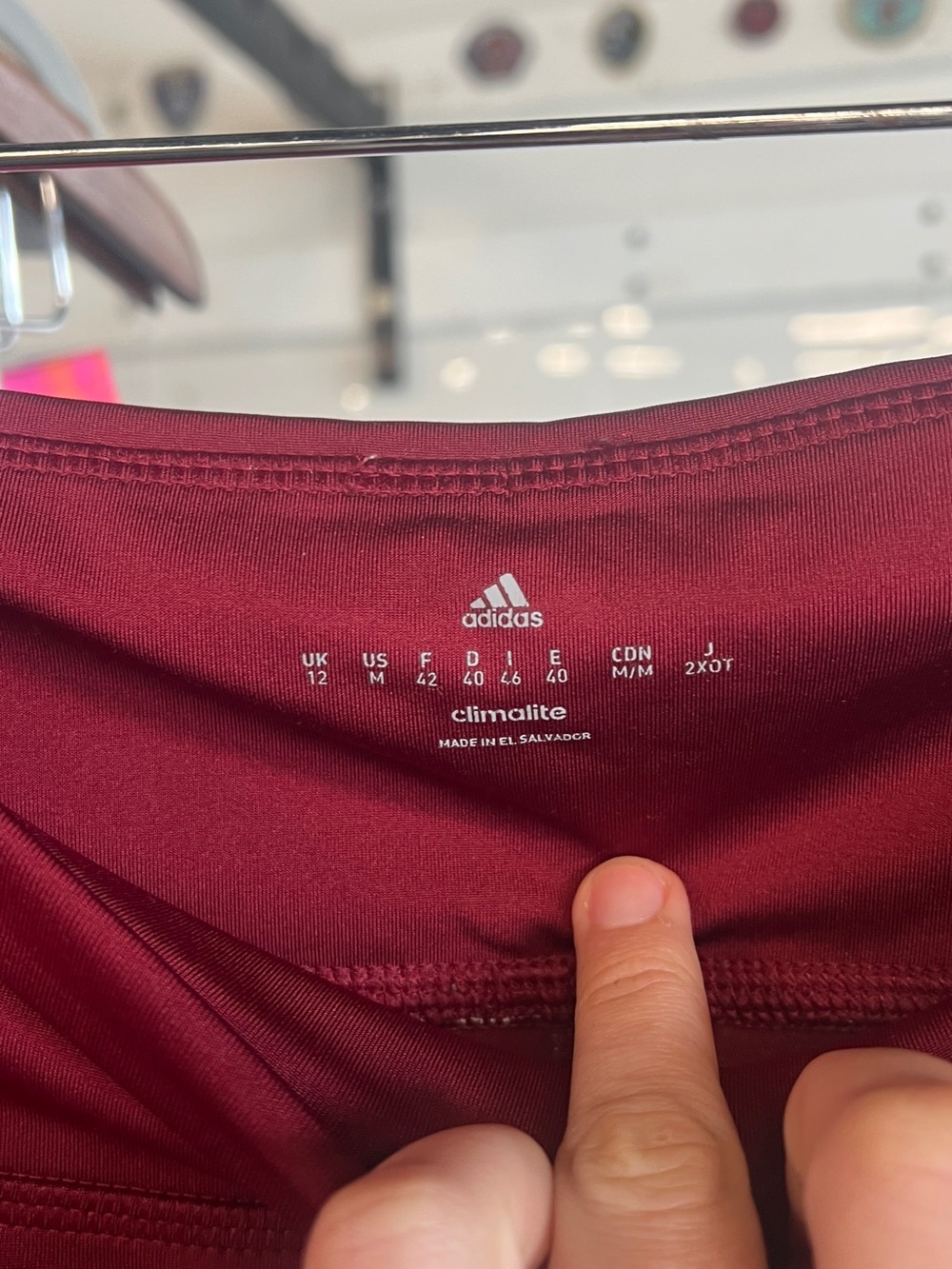 adidas Women's Deep Red Spandex short Bike Shorts - Picture 2 of 3